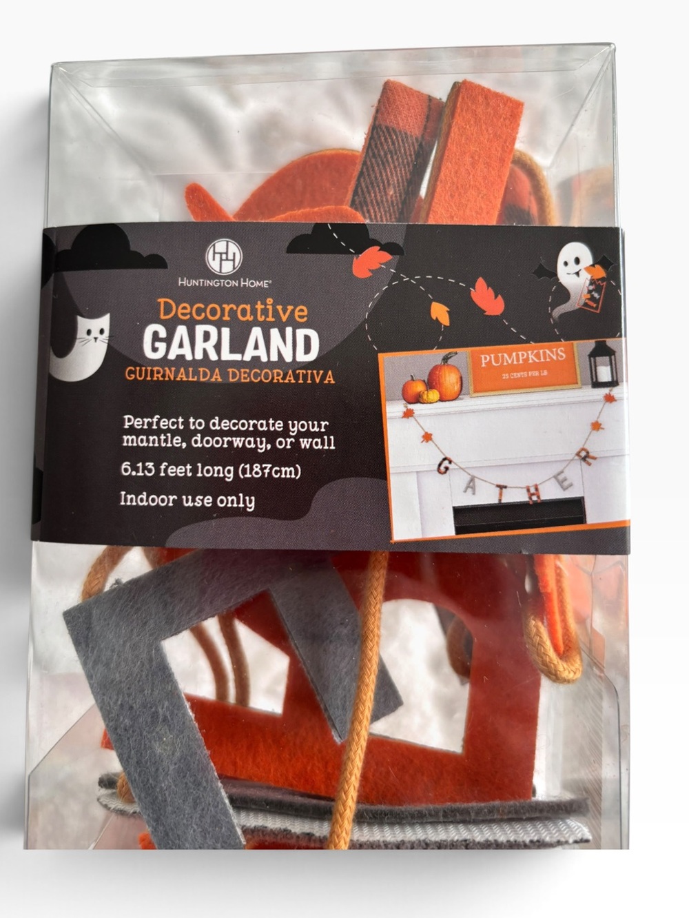 Huntington Home Gather Fall Garland 6.13 Ft NWT Autumn Decor